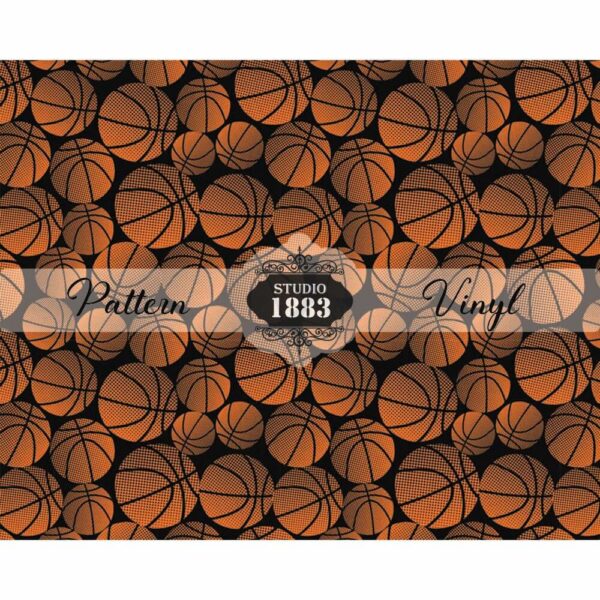 Basketballs-Pattern Vinyl - Image 2