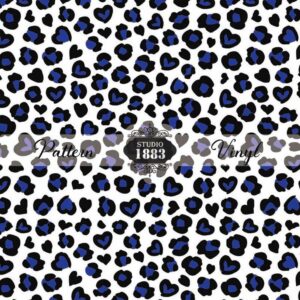 Blue Leopard-Pattern Vinyl
