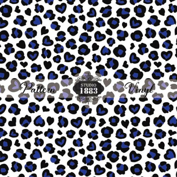 Blue Leopard-Pattern Vinyl