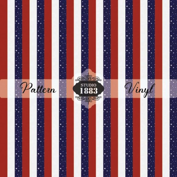Bluestarredwhitestripes-Pattern Vinyl