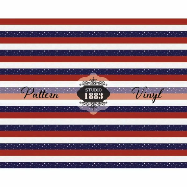 Bluestarredwhitestripes-Pattern Vinyl - Image 2