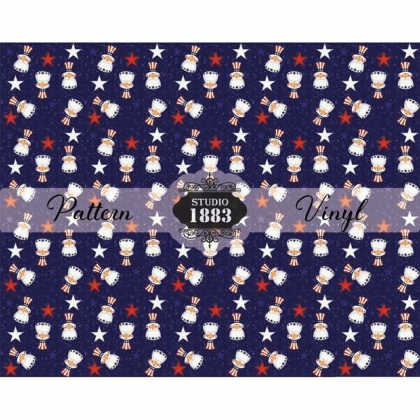 Blueunclesamprint-Pattern Vinyl - Image 2