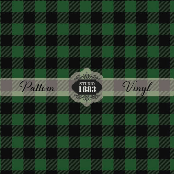 Green Plaid-Pattern Vinyl