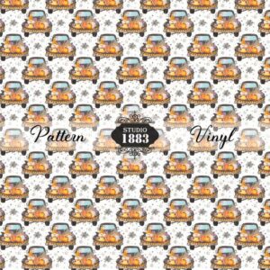 Halloween Truck Gnome-Pattern Vinyl