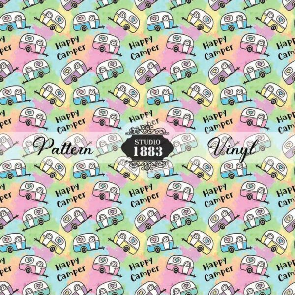 Happy Camper-Pattern Vinyl