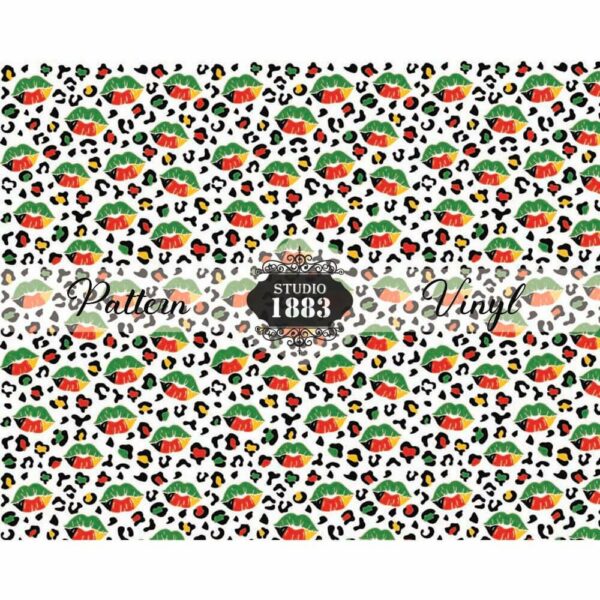 Juneteenth Lips Kisses Leopard-Pattern Vinyl - Image 2