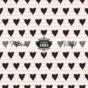 Lined Hearts-Pattern Vinyl