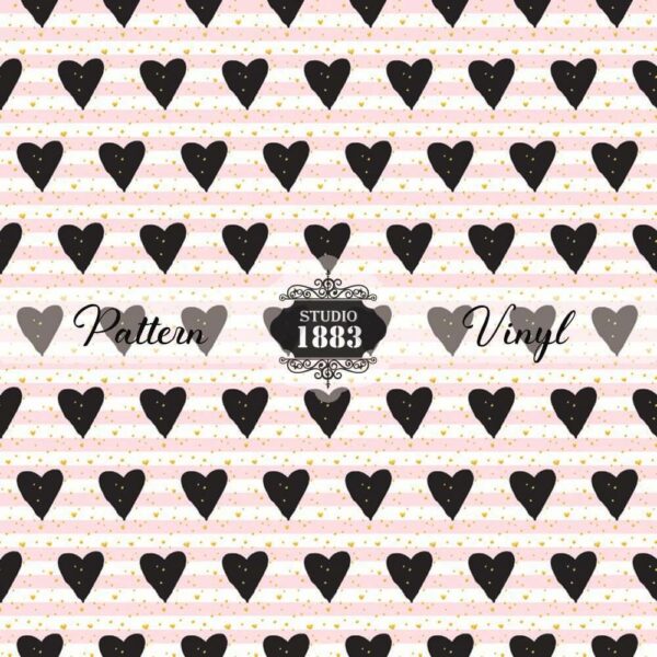 Lined Hearts-Pattern Vinyl