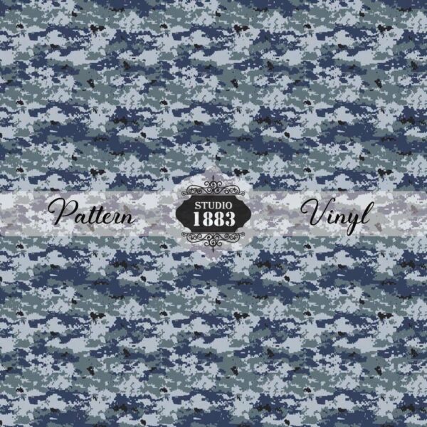 Navy Camo-Pattern Vinyl
