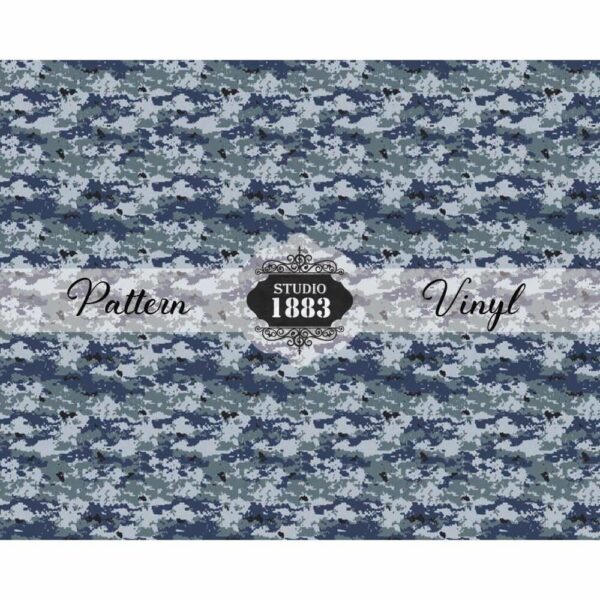 Navy Camo-Pattern Vinyl - Image 2