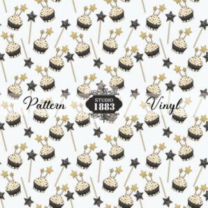 New Year Cupcakes-Pattern Vinyl