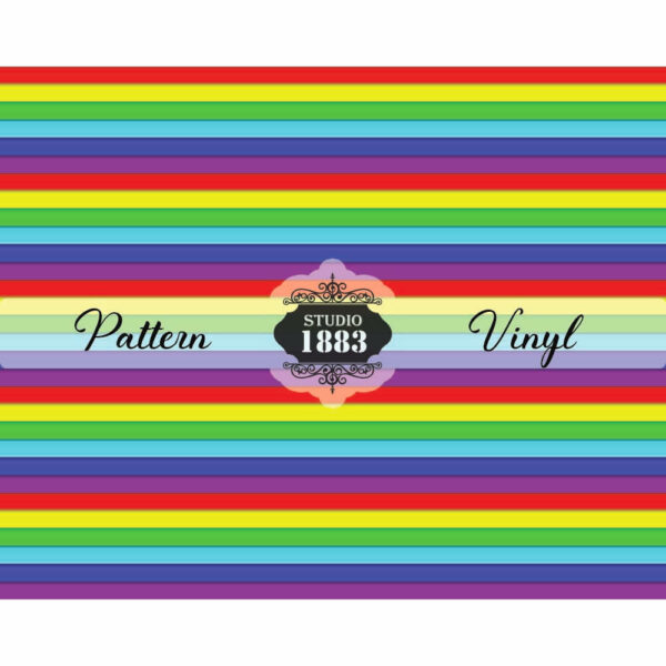 Rainbow Stripes-Pattern Vinyl - Image 2
