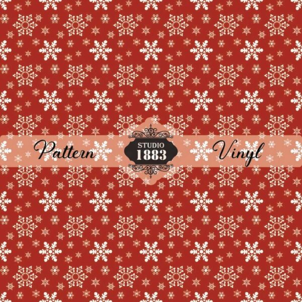 Red Snowflakes-Pattern Vinyl