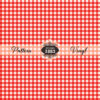 Red And White Gingham-Pattern Vinyl