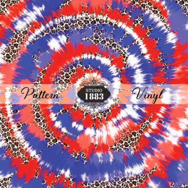 Red White Blue Leo-Pattern Vinyl