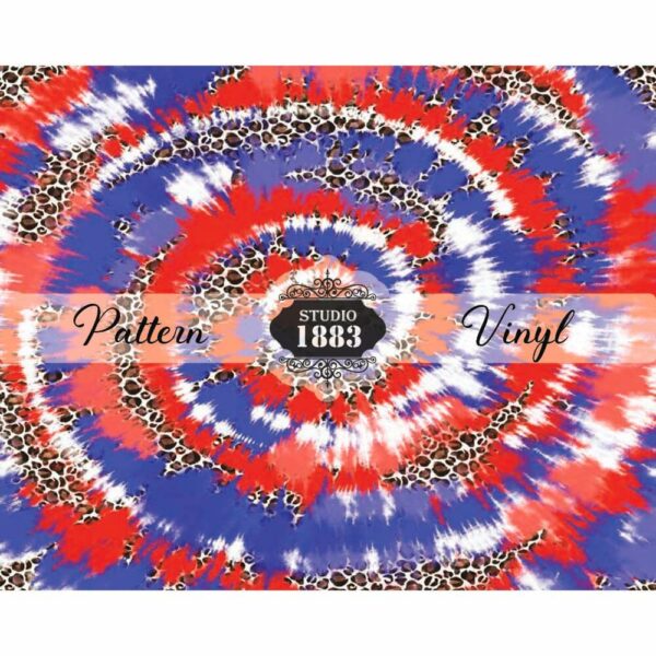 Red White Blue Leo-Pattern Vinyl - Image 2