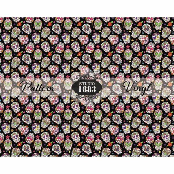 Sugar Skulls-Pattern Vinyl - Image 2