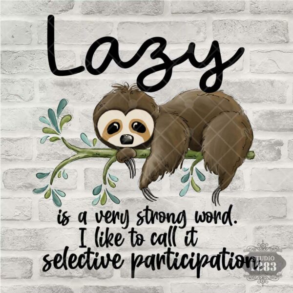 T105 - Sloth Lazy