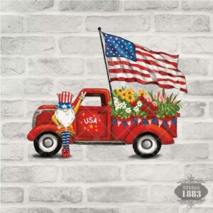 T109 - USA Gnome Red Truck