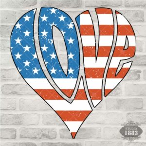 T110 - Retro Groovy Love Heart