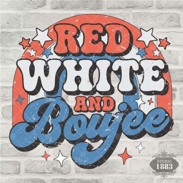 T135-Red White and Boujee