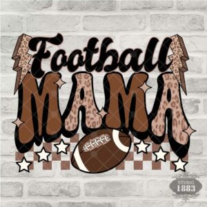 T195-Football Mama Checkered