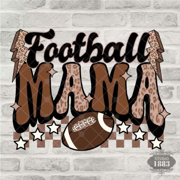 T195-Football Mama Checkered