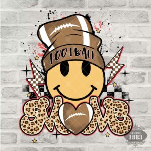 T217- Football Mom Smiley