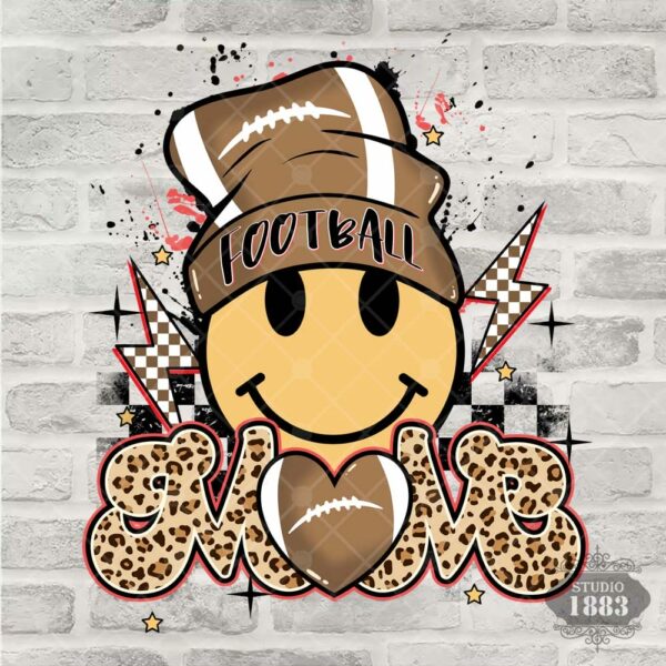 T217- Football Mom Smiley
