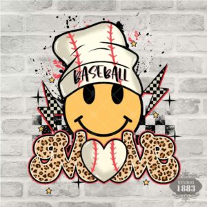 T36- Baseball Mom Smiley