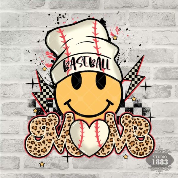 T36- Baseball Mom Smiley