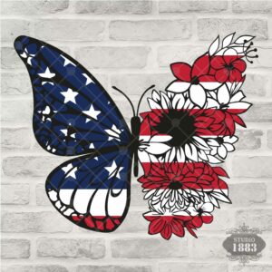 T4-Patriotic Butterfly