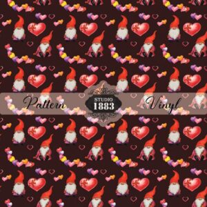 Valentine Gnome-Pattern Vinyl