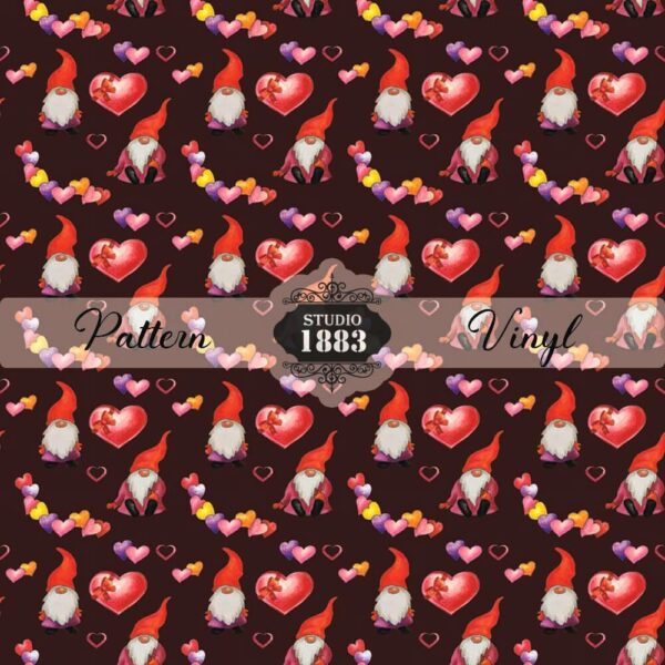 Valentine Gnome-Pattern Vinyl