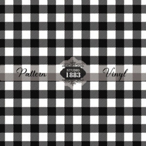 White Plaid-Pattern Vinyl