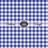 White & Navy Plaid-Pattern Vinyl