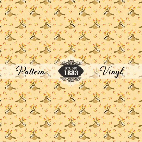 Autumn Sloth-Pattern Vinyl