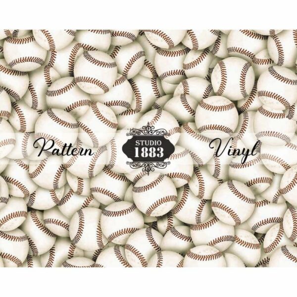 Baseballs-Pattern Vinyl - Image 2