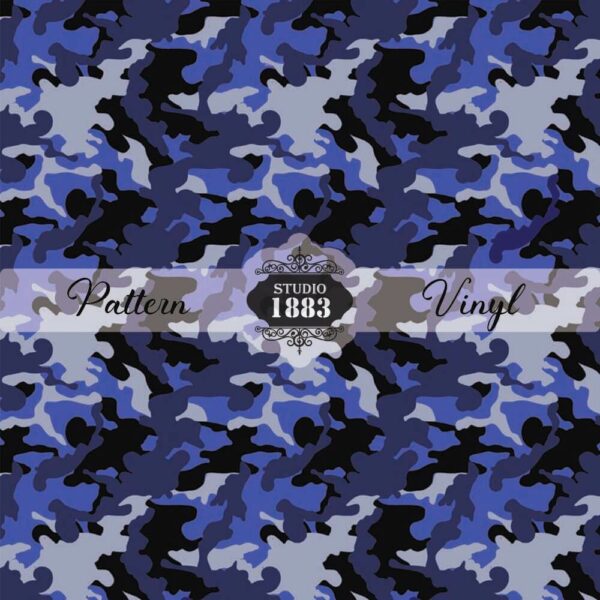 Blue-Camo-Pattern Vinyl