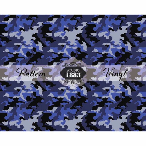 Blue-Camo-Pattern Vinyl - Image 2