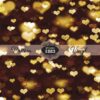 Bokeh Gold Hearts-Pattern Vinyl
