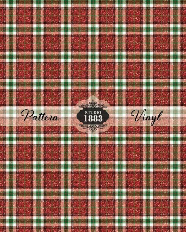 Christmas Tartan-Pattern Vinyl - Image 2