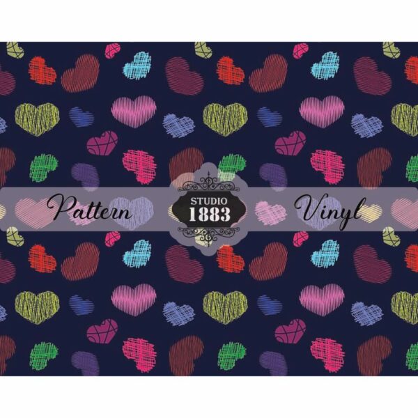 Colorful Hearts-Pattern Vinyl - Image 2