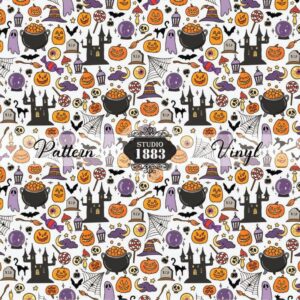 Comic Halloween-Pattern Vinyl