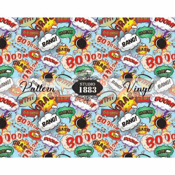 Comic Speech Bubbles-Pattern Vinyl - Image 2
