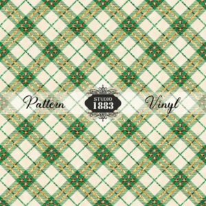 Cream Christmas Plaid-Pattern Vinyl