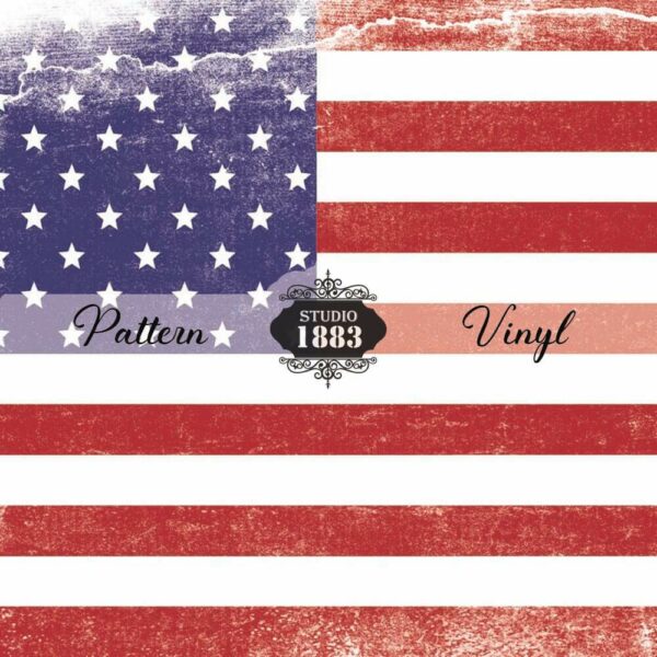Distressed Flag-Pattern Vinyl