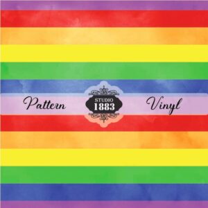 Fun Rainbow Stripes-Pattern Vinyl