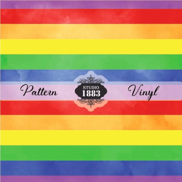 Fun Rainbow Stripes-Pattern Vinyl