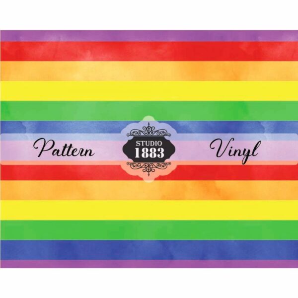 Fun Rainbow Stripes-Pattern Vinyl - Image 2